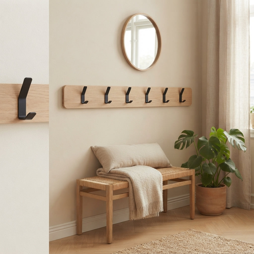 Porte-manteau minimaliste : le secret d'une entrée épurée et scandinave