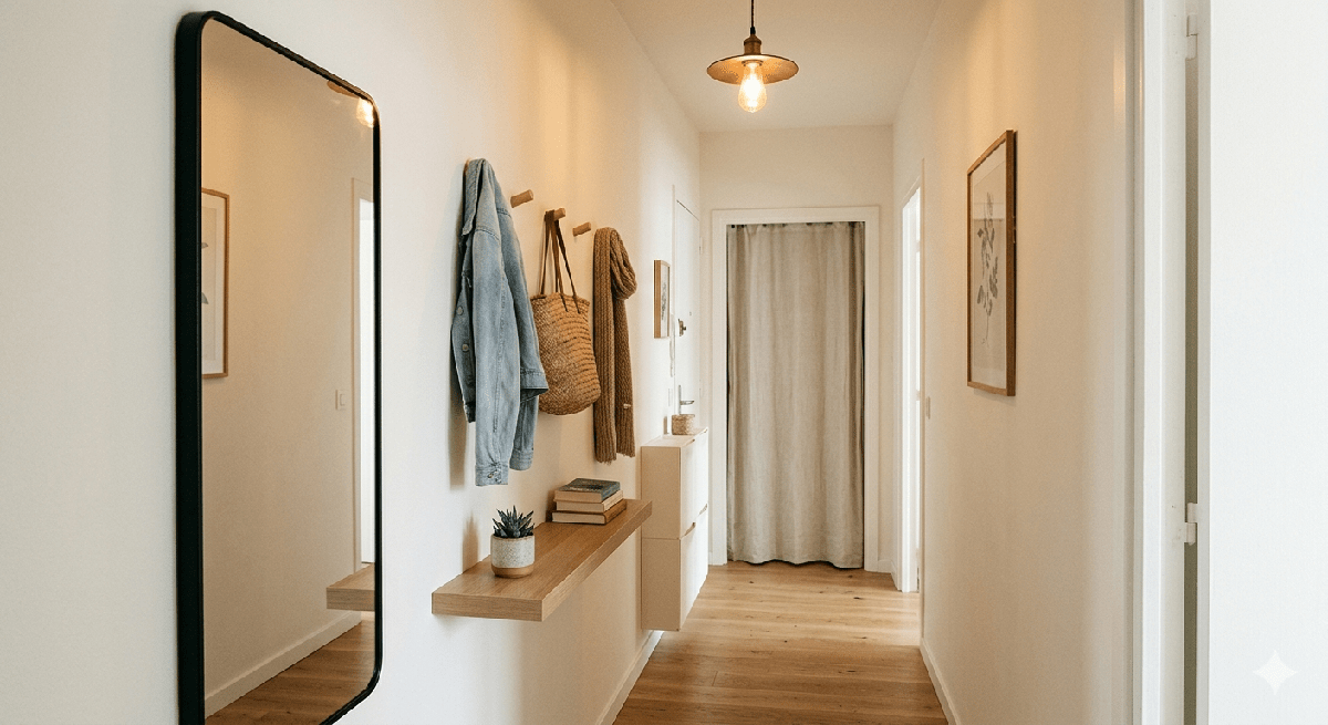 Gain de place : Voici 5 astuces pour aménager une entrée étroite