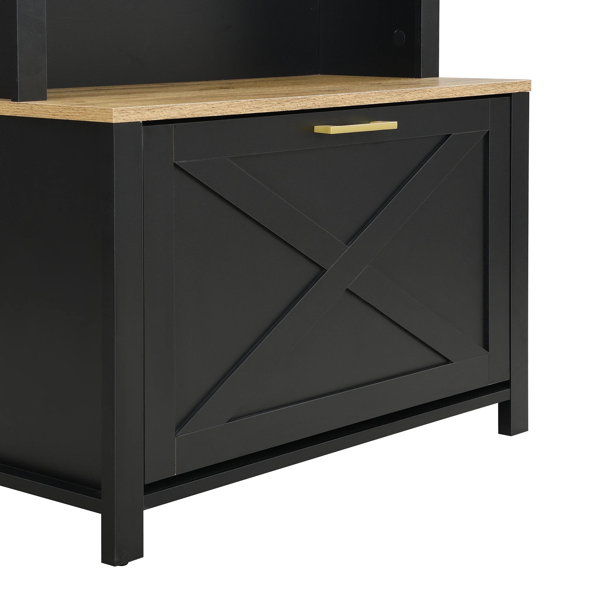 Porte manteau noir moderne avec commode à chaussures