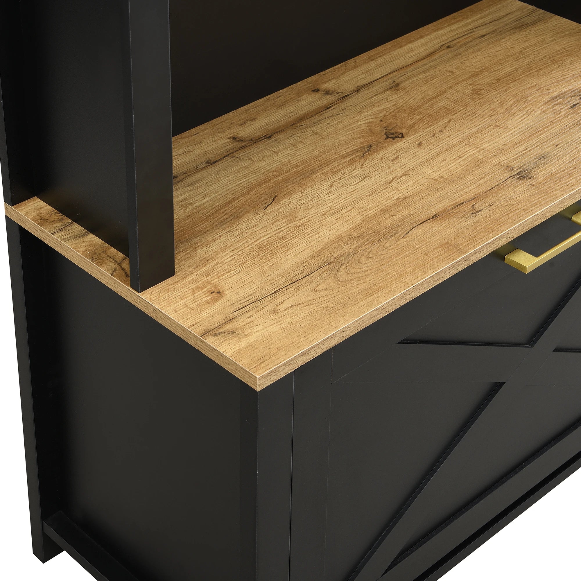 Porte manteau noir moderne avec commode à chaussures