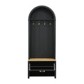 Porte manteau noir moderne avec commode à chaussures