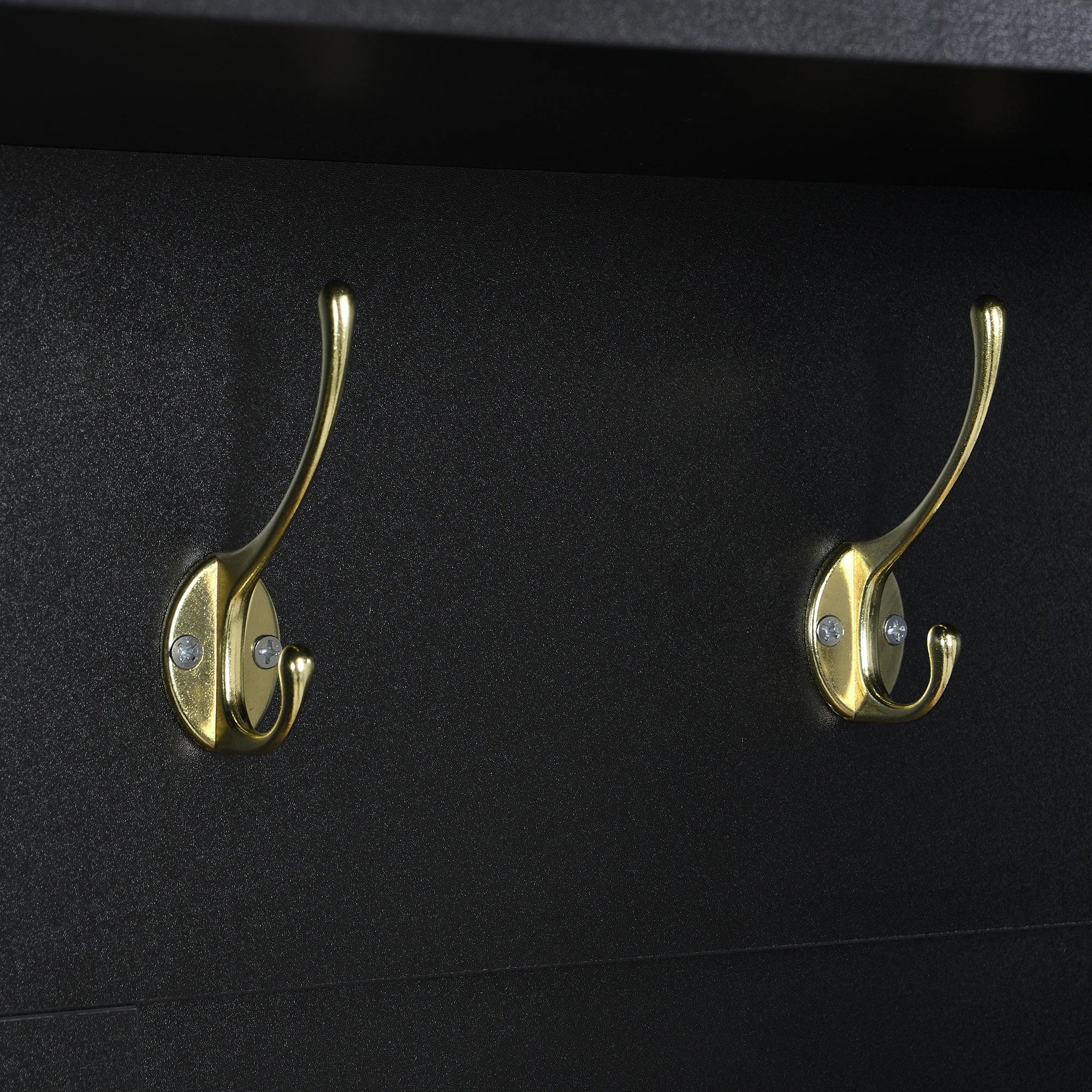 Porte manteau noir moderne avec commode à chaussures