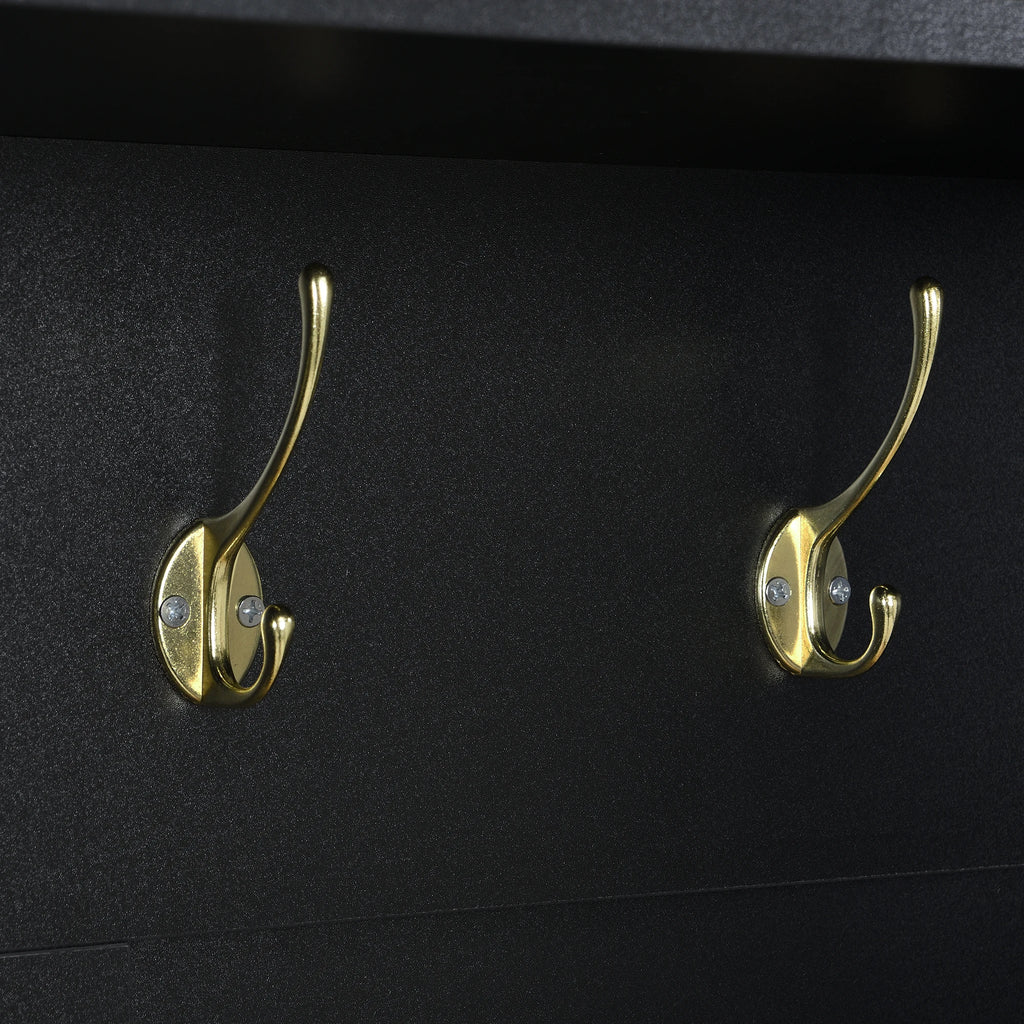 Porte manteau noir moderne avec commode à chaussures