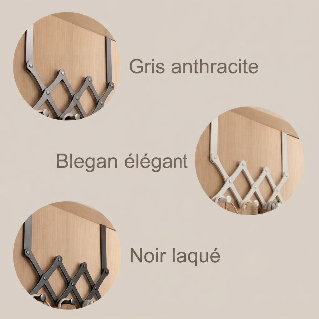 Porte manteau salle de bain pliable crochet télescopique