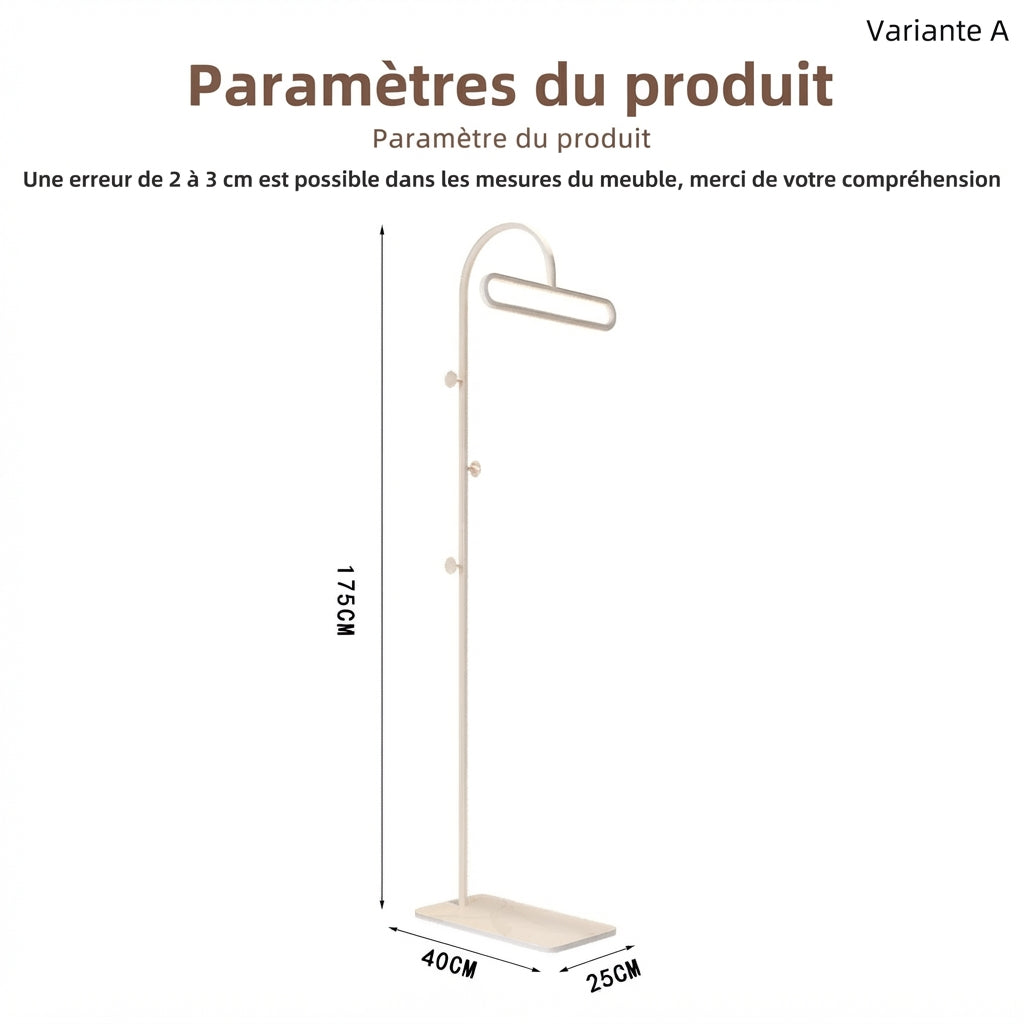 Porte manteau blanc verticale mobile