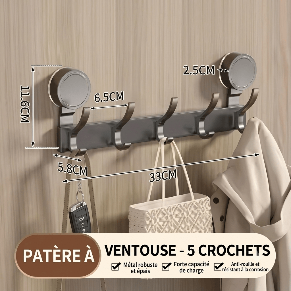 Porte manteau sans percer amovible