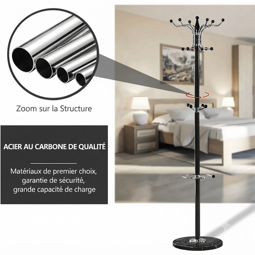 Structure acier carbone qualité tête rotative 360 degrés