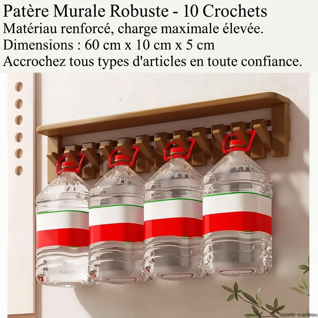 Porte manteau mural en bois design piano