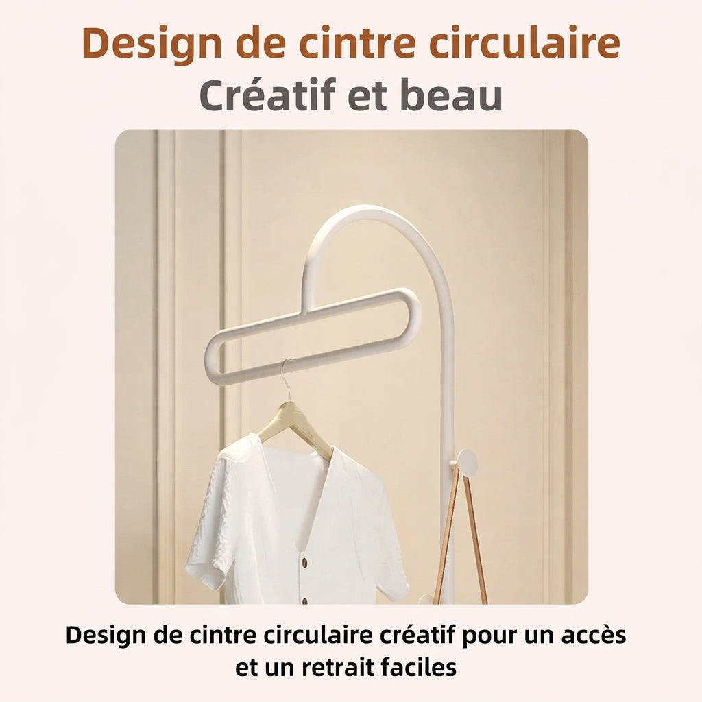 Porte manteau blanc verticale mobile