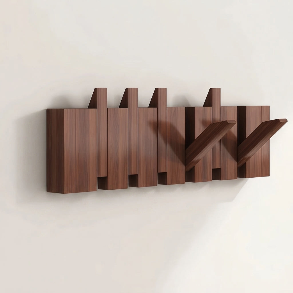 Porte manteau mural en bois design piano