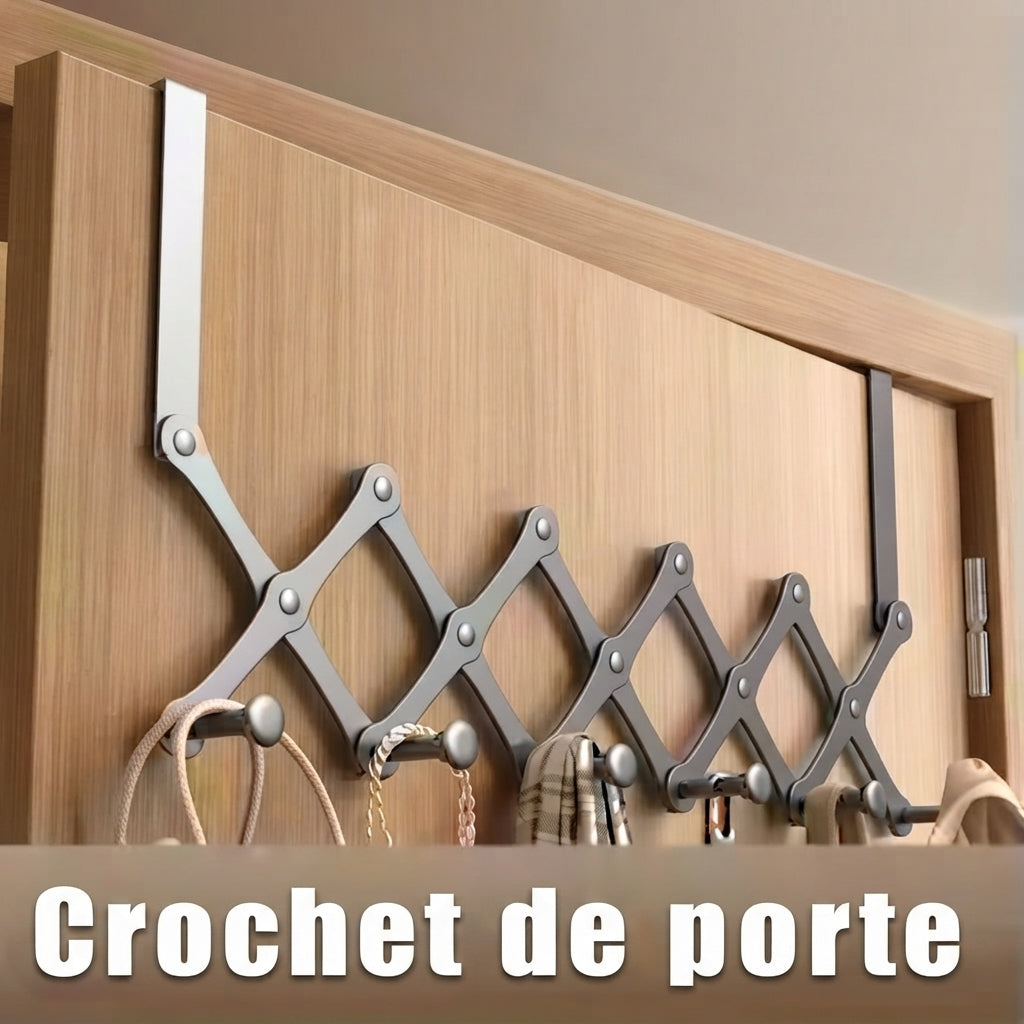Porte manteau salle de bain pliable crochet télescopique