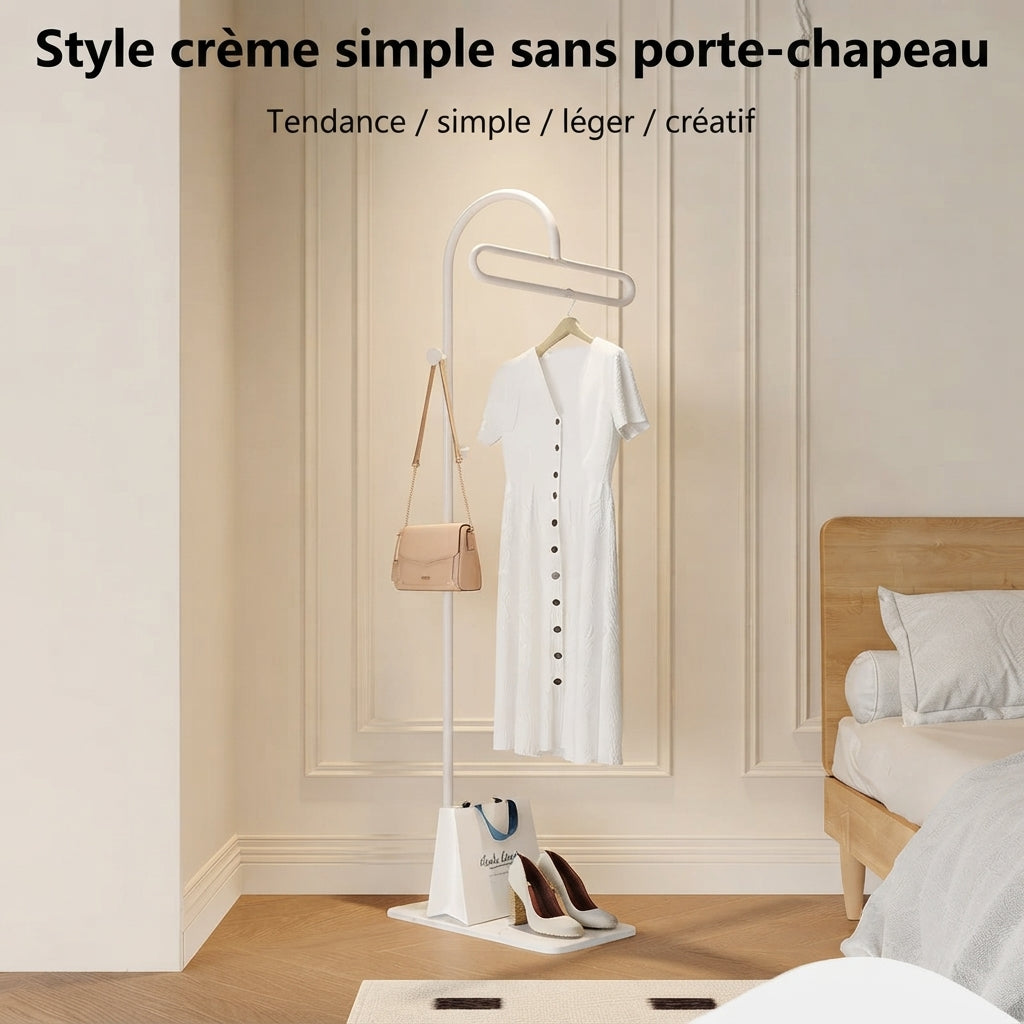 Porte manteau blanc verticale mobile