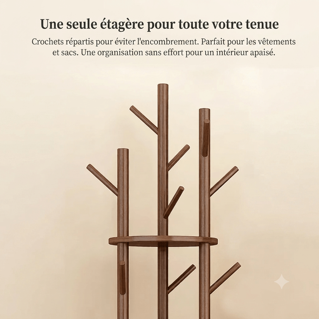 Crochets branchus design arbre évitant l'empilement des vêtements