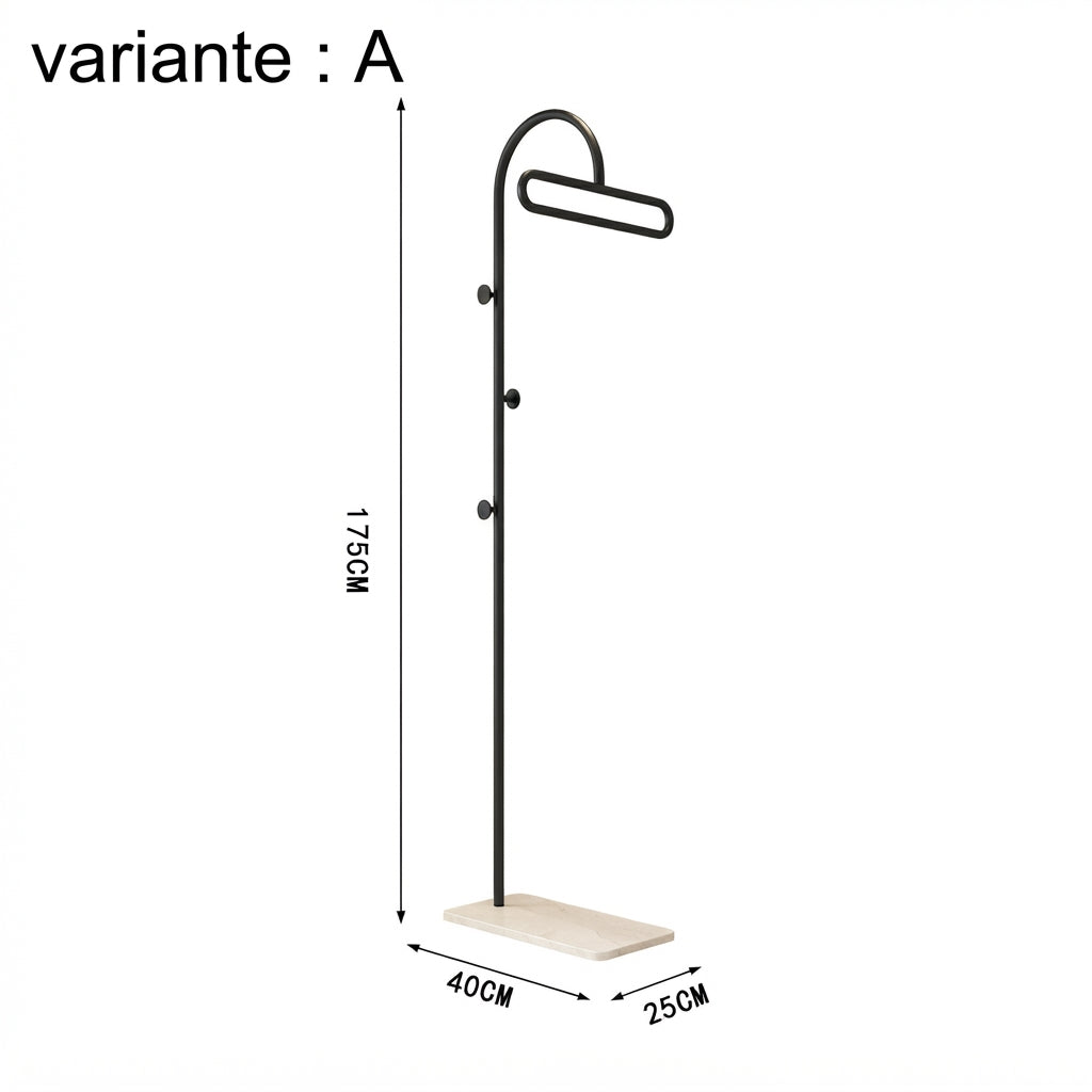 Porte manteau noir vertical mobile