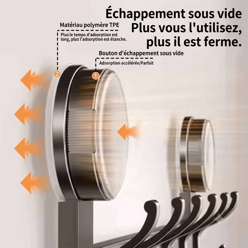 Porte manteau sans percer amovible
