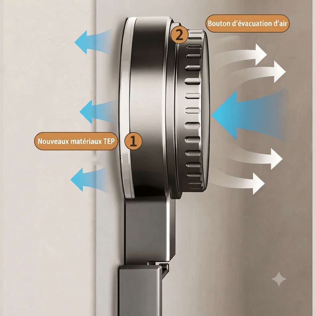 Close-up of aluminum alloy suction cup mechanism with air evacuation knob for wall mounting