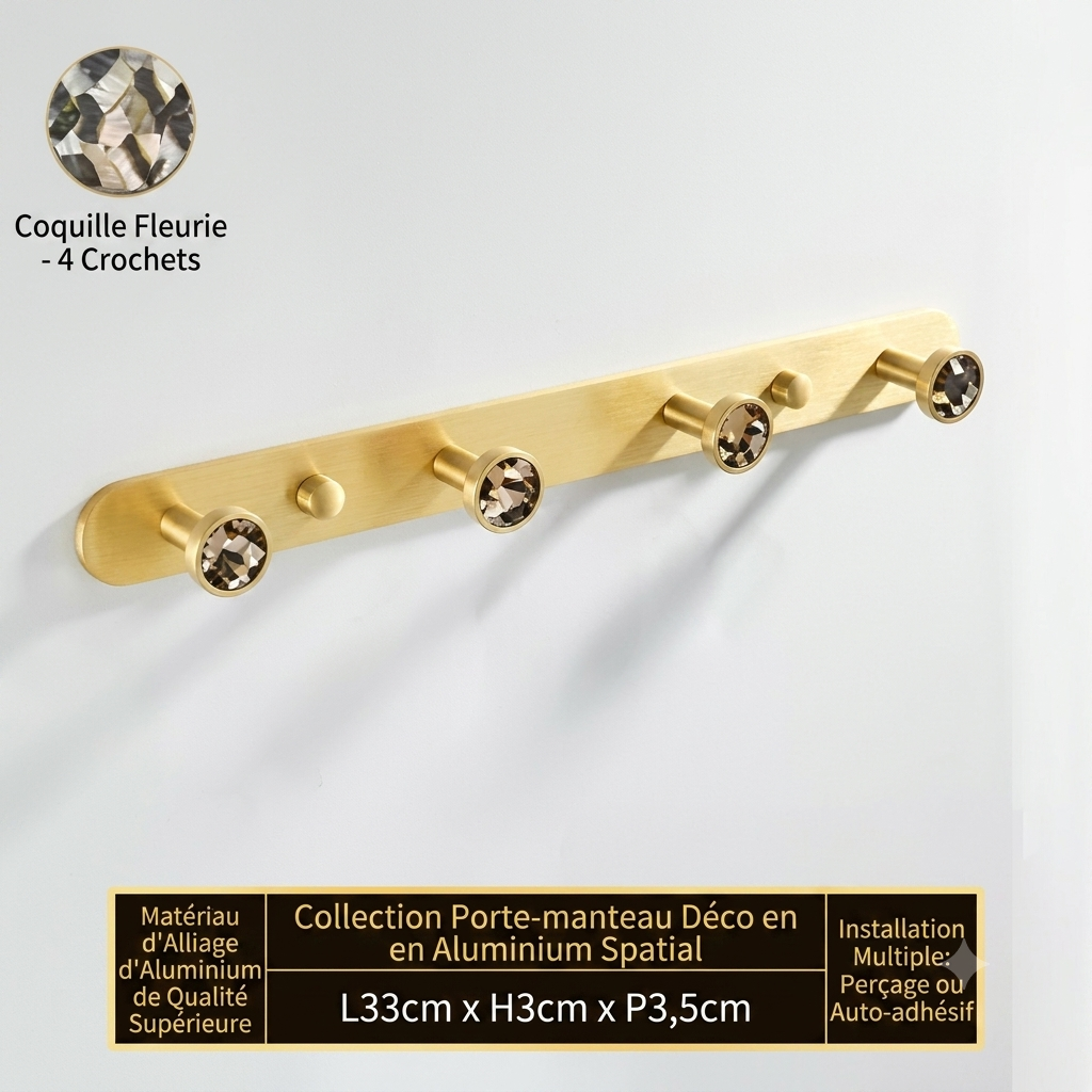 Porte manteau design avec pierres précieuses