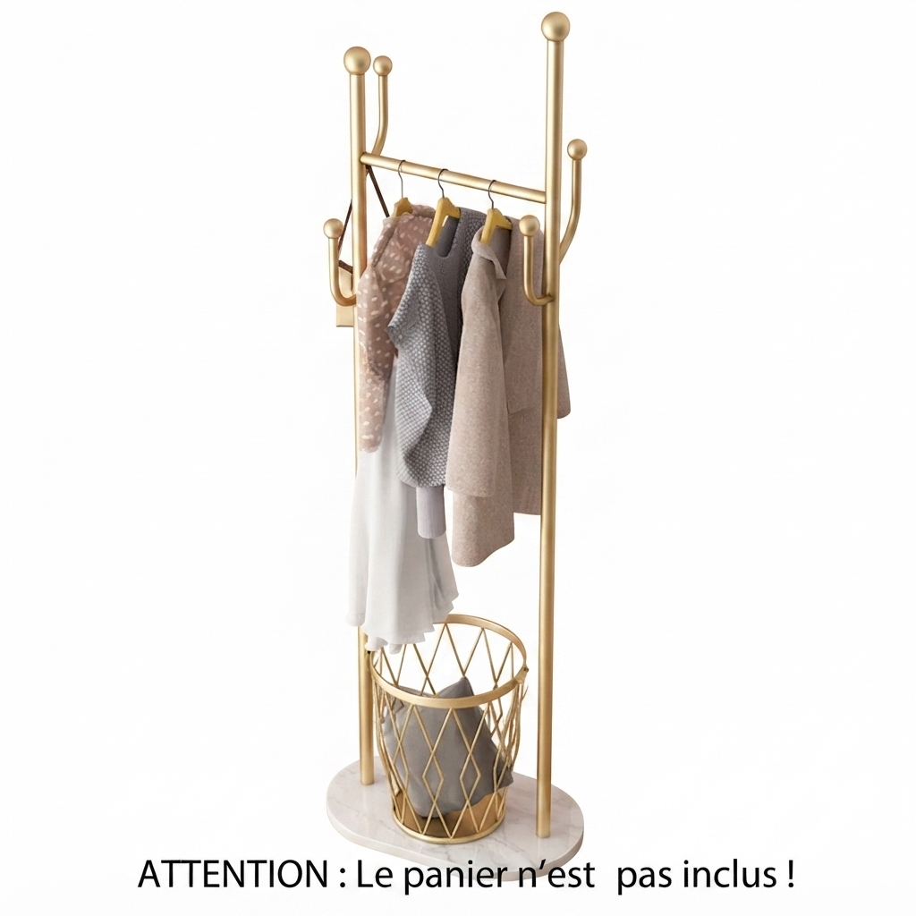 Porte manteau cactus doré chic
