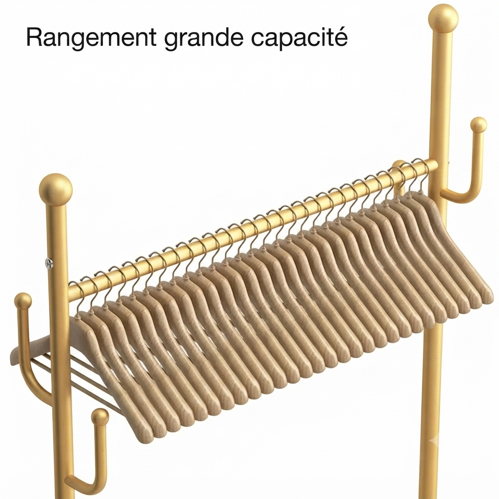 Porte manteau cactus doré chic