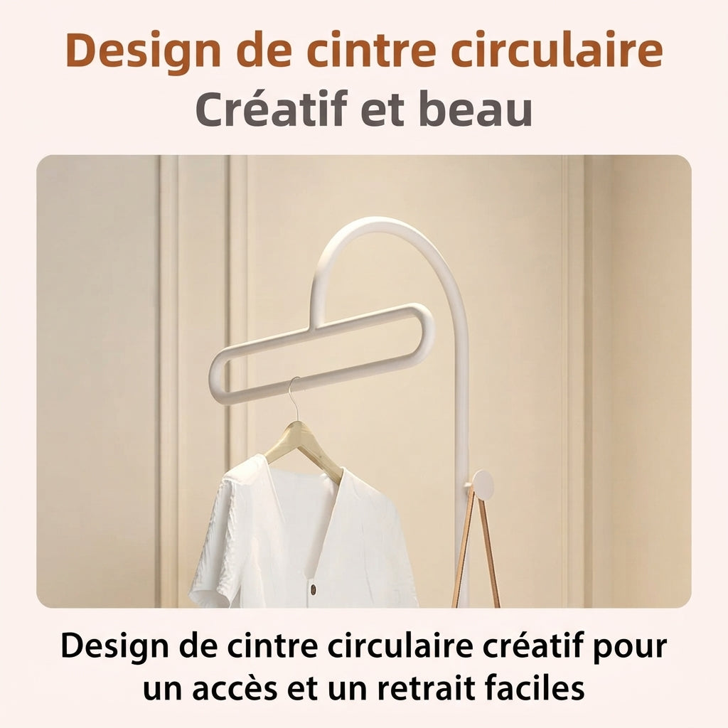 Porte manteau blanc verticale mobile