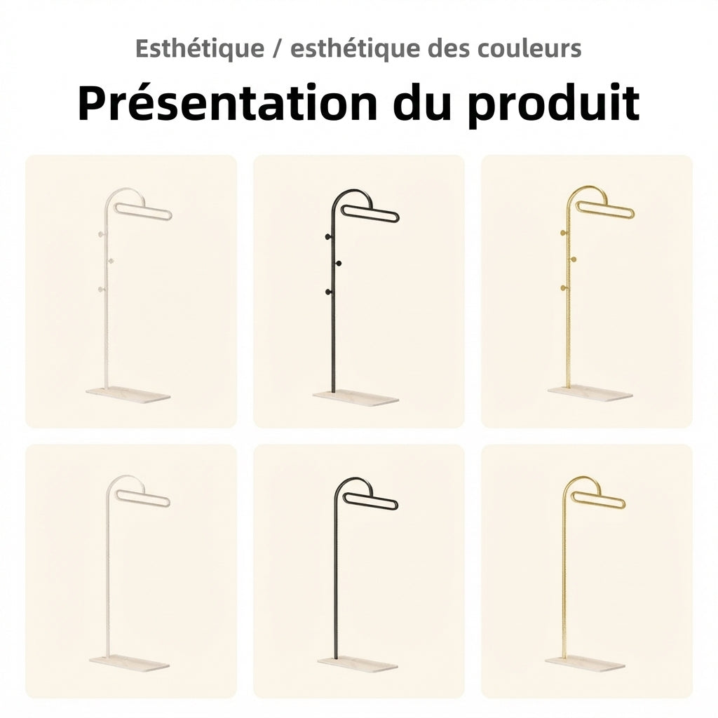 Porte manteau blanc verticale mobile