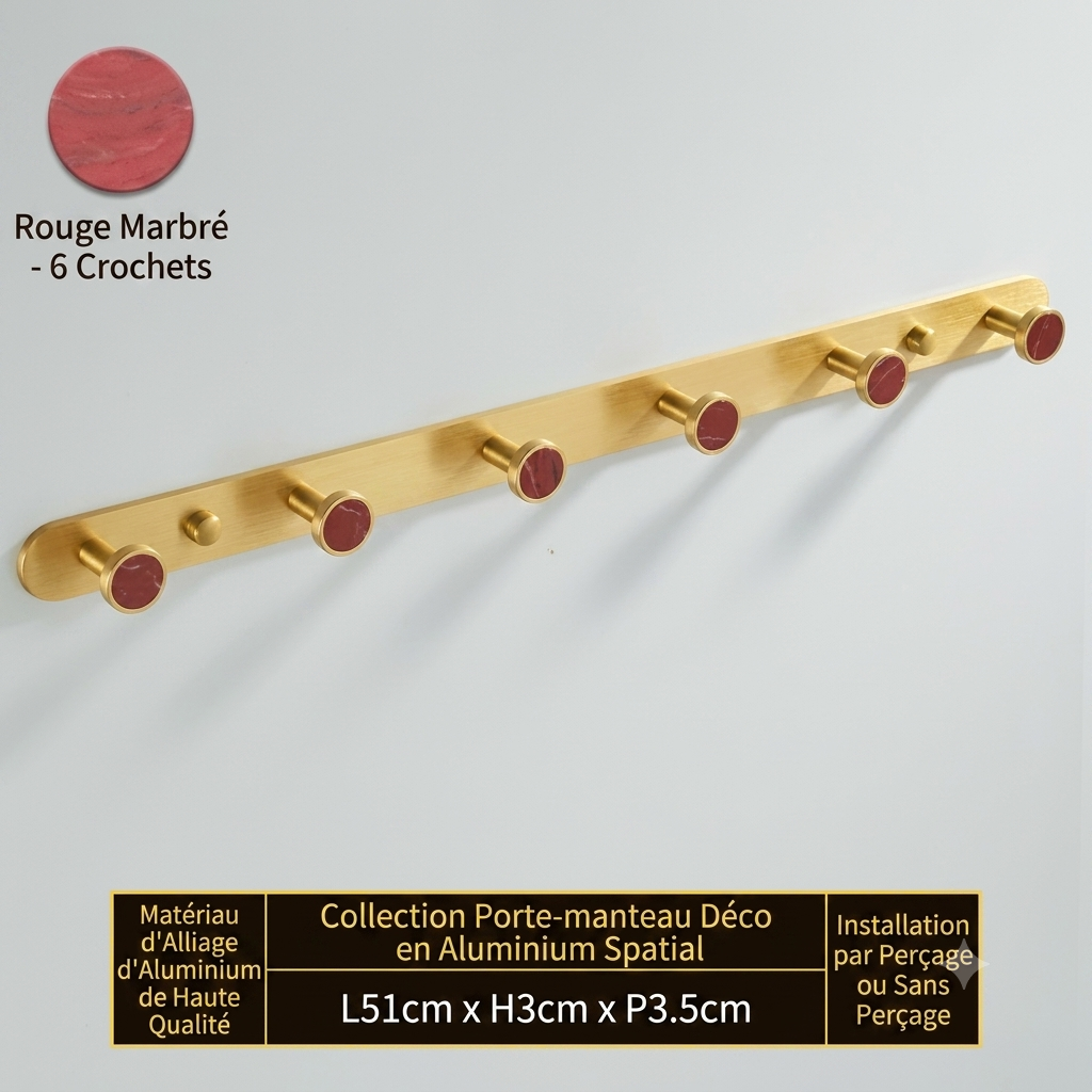 Porte manteau design avec pierres précieuses