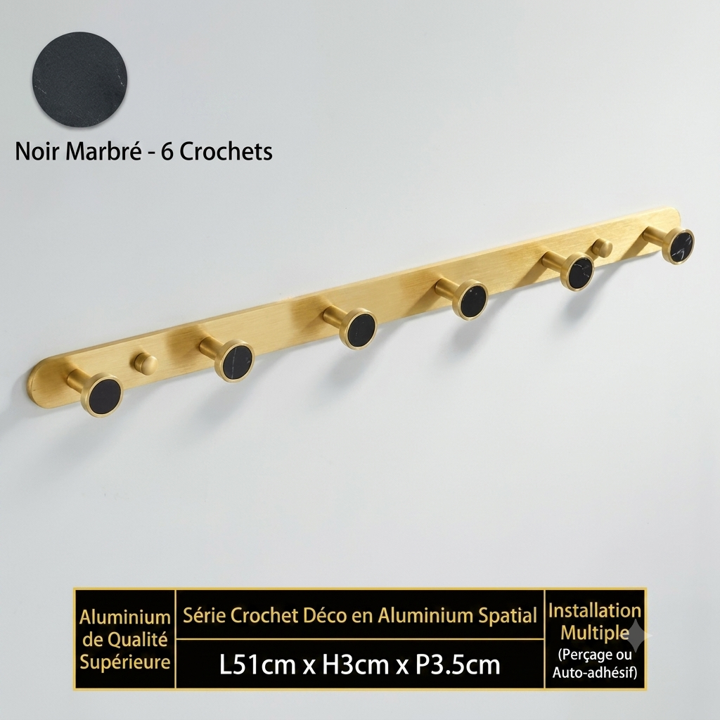 Porte manteau design avec pierres précieuses