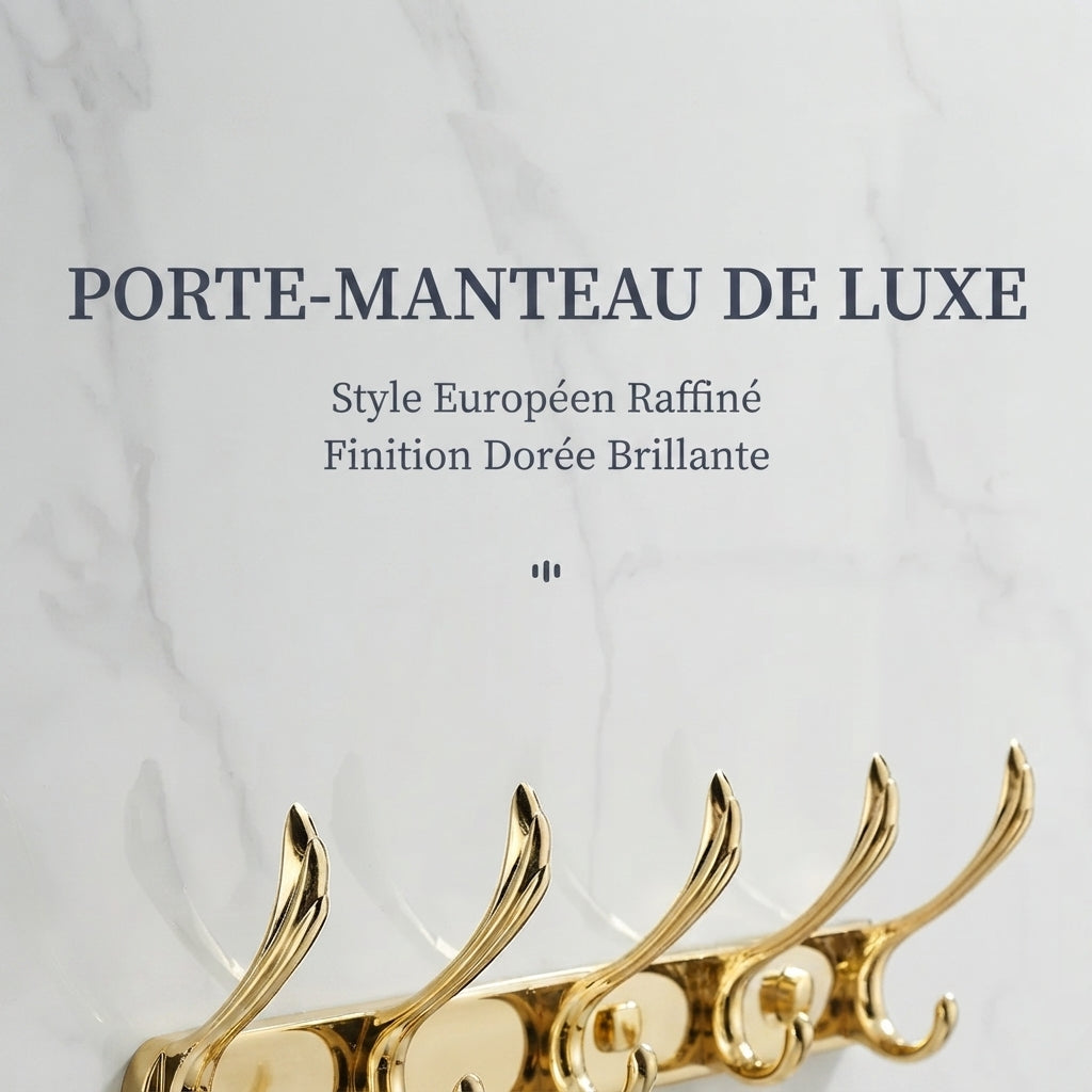 Porte manteau 5 crochet en métal style européen