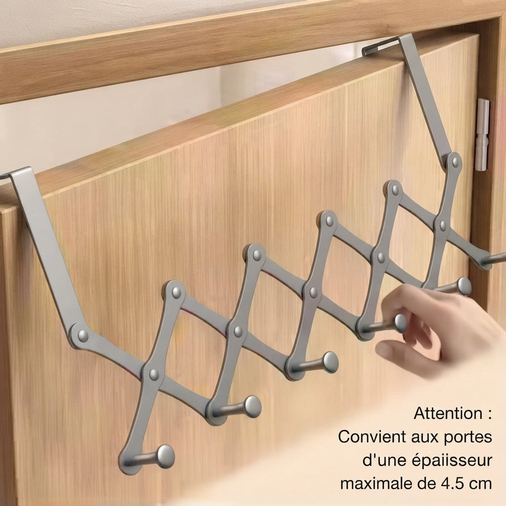 Porte manteau salle de bain pliable crochet télescopique