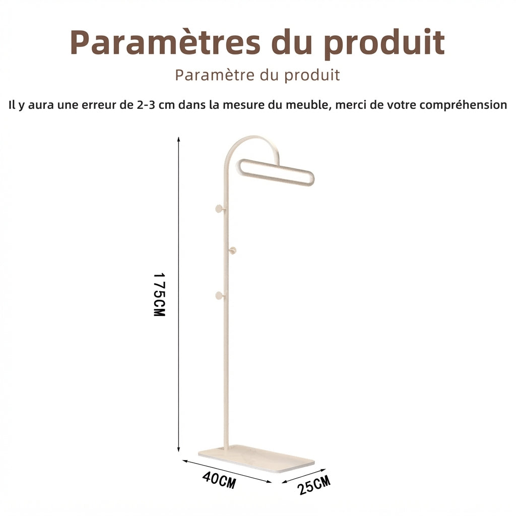 Porte manteau blanc verticale mobile