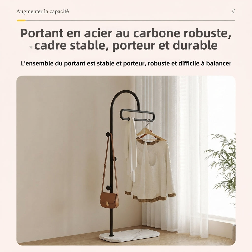 Porte manteau noir vertical mobile
