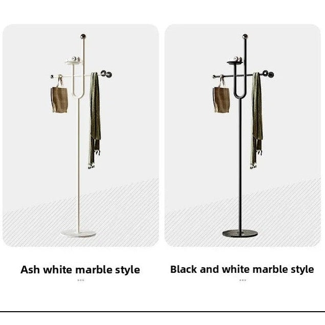 Porte manteau design en aluminium plateau marbré