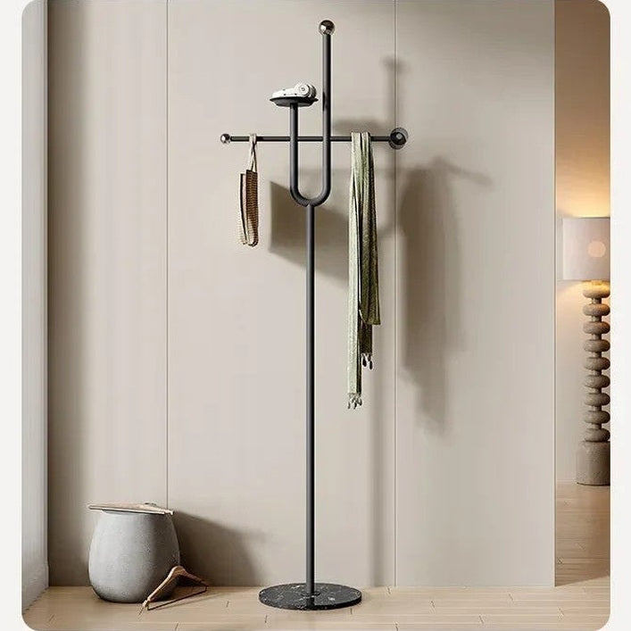 Porte manteau design en aluminium plateau marbré