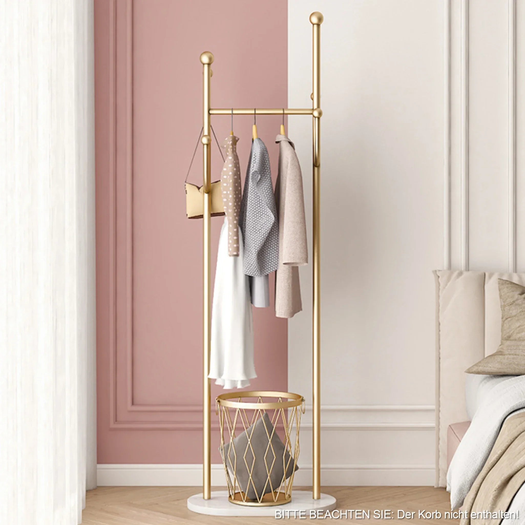 Porte manteau cactus doré chic