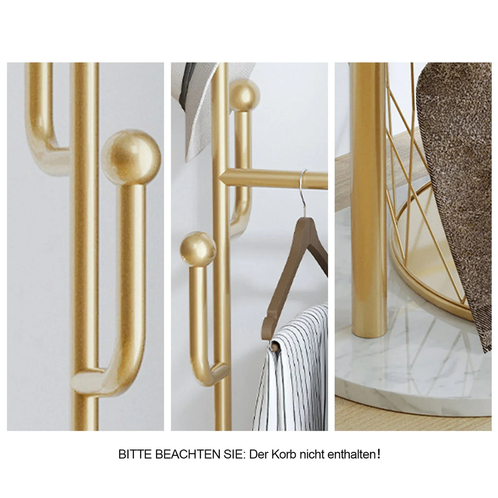 Porte manteau cactus doré chic