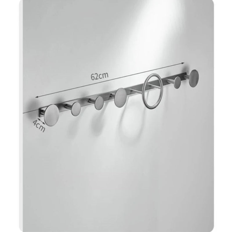 Porte manteau design mural argenté