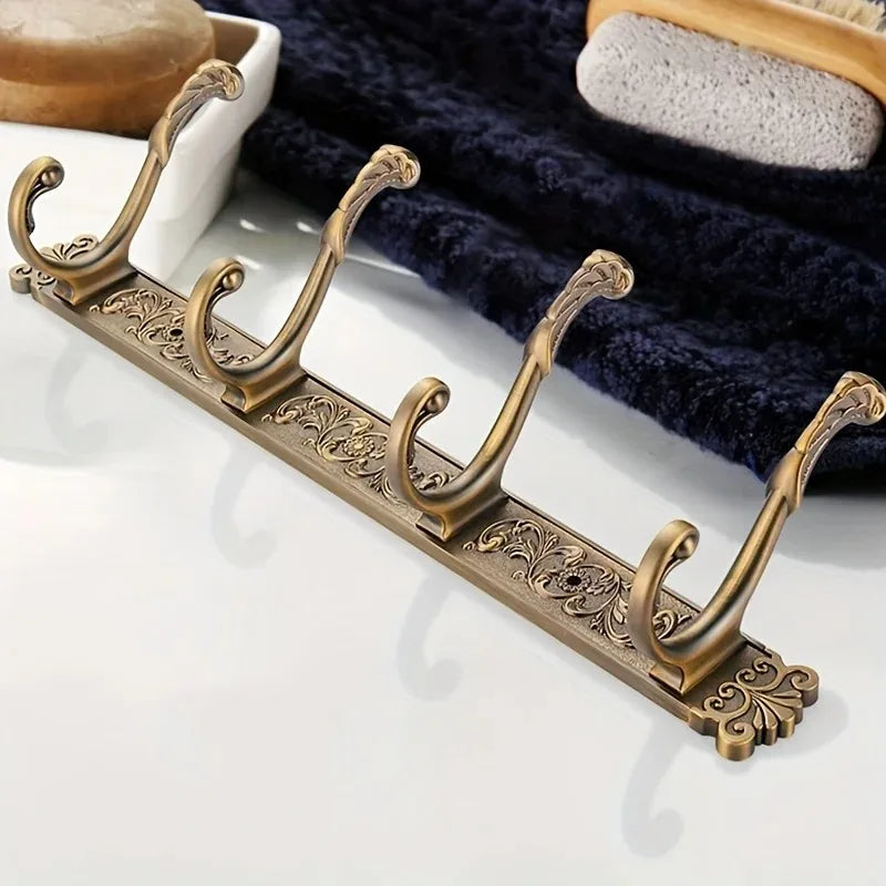 Porte manteau doré style ancien avec 4 ou 6 crochets