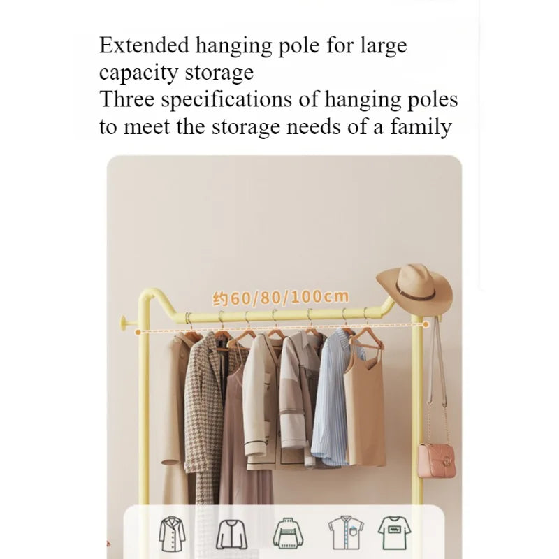 Porte manteau enfant à roulettes et bac de rangement