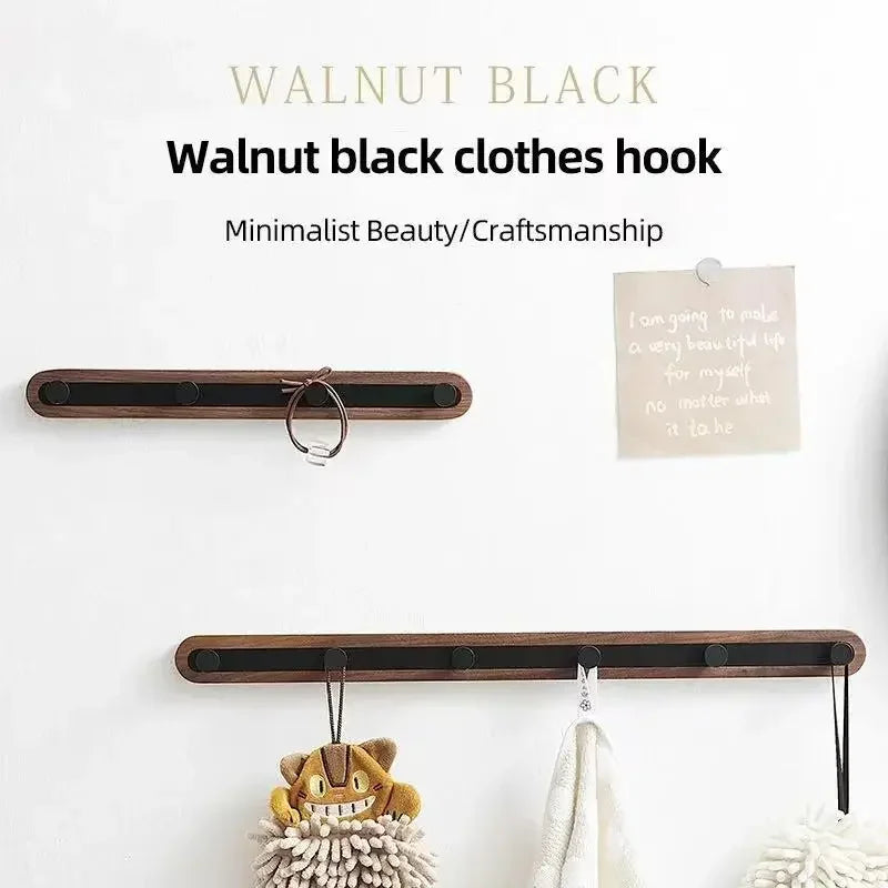 Porte manteau entrée bois et métal noir design contemporain