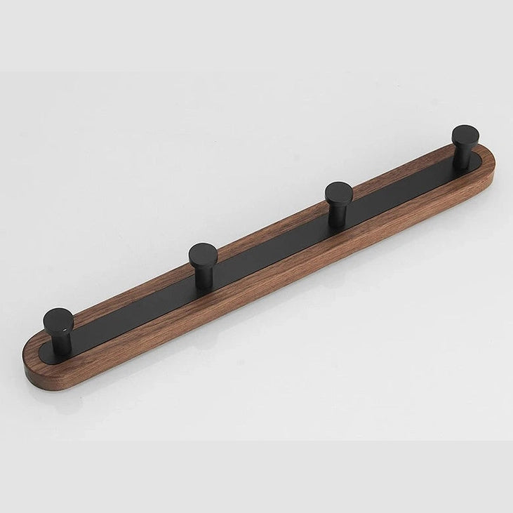 Porte manteau entrée bois et métal noir design contemporain