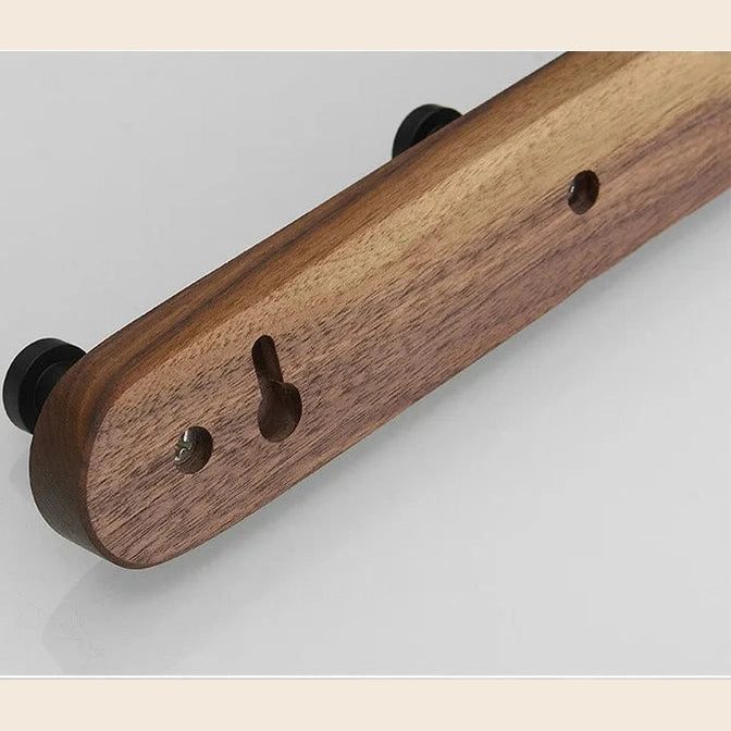 Porte manteau entrée bois et métal noir design contemporain