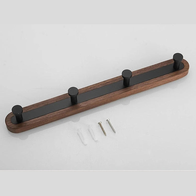 Porte manteau entrée bois et métal noir design contemporain