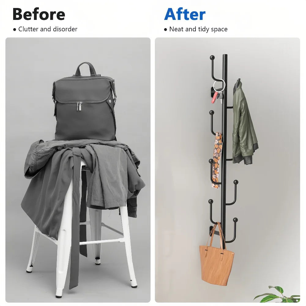 Porte manteau entrée noir créatif cactus