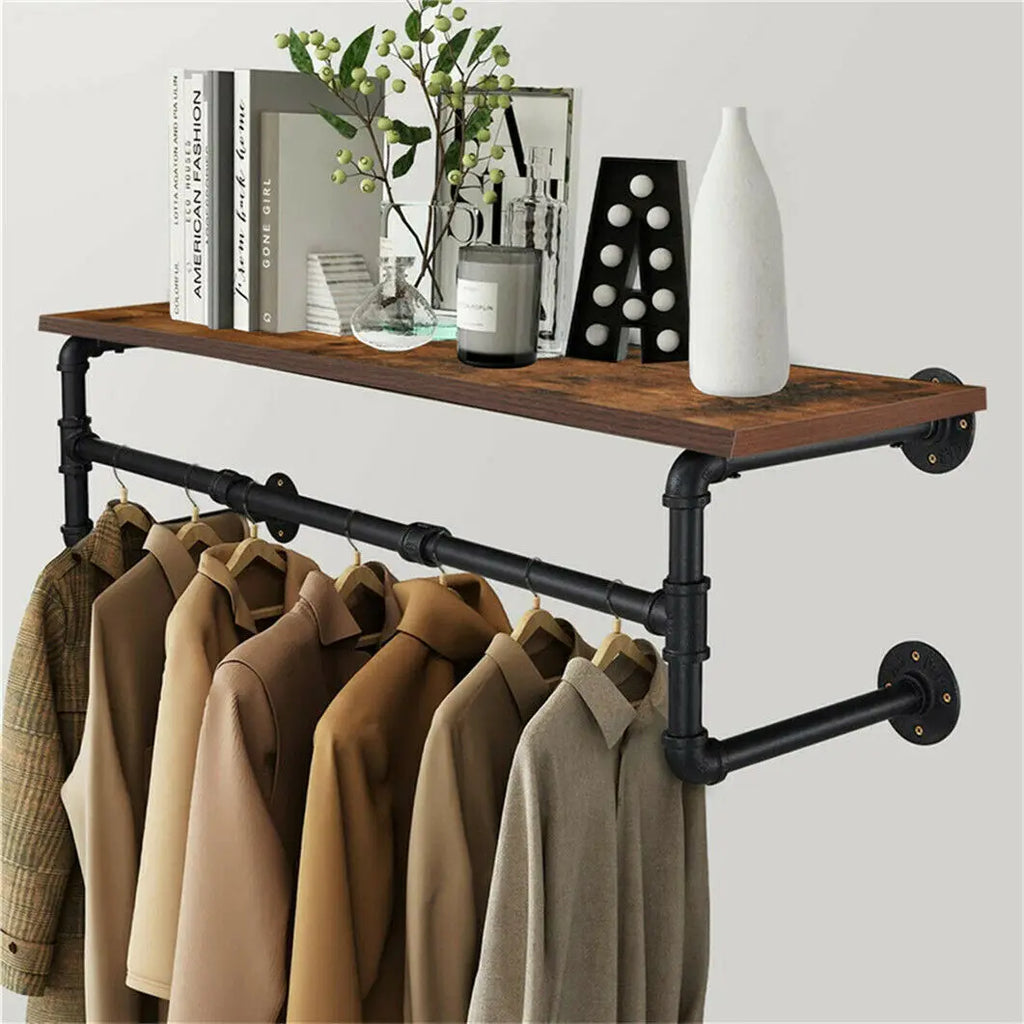 Porte manteau industriel bois et métal
