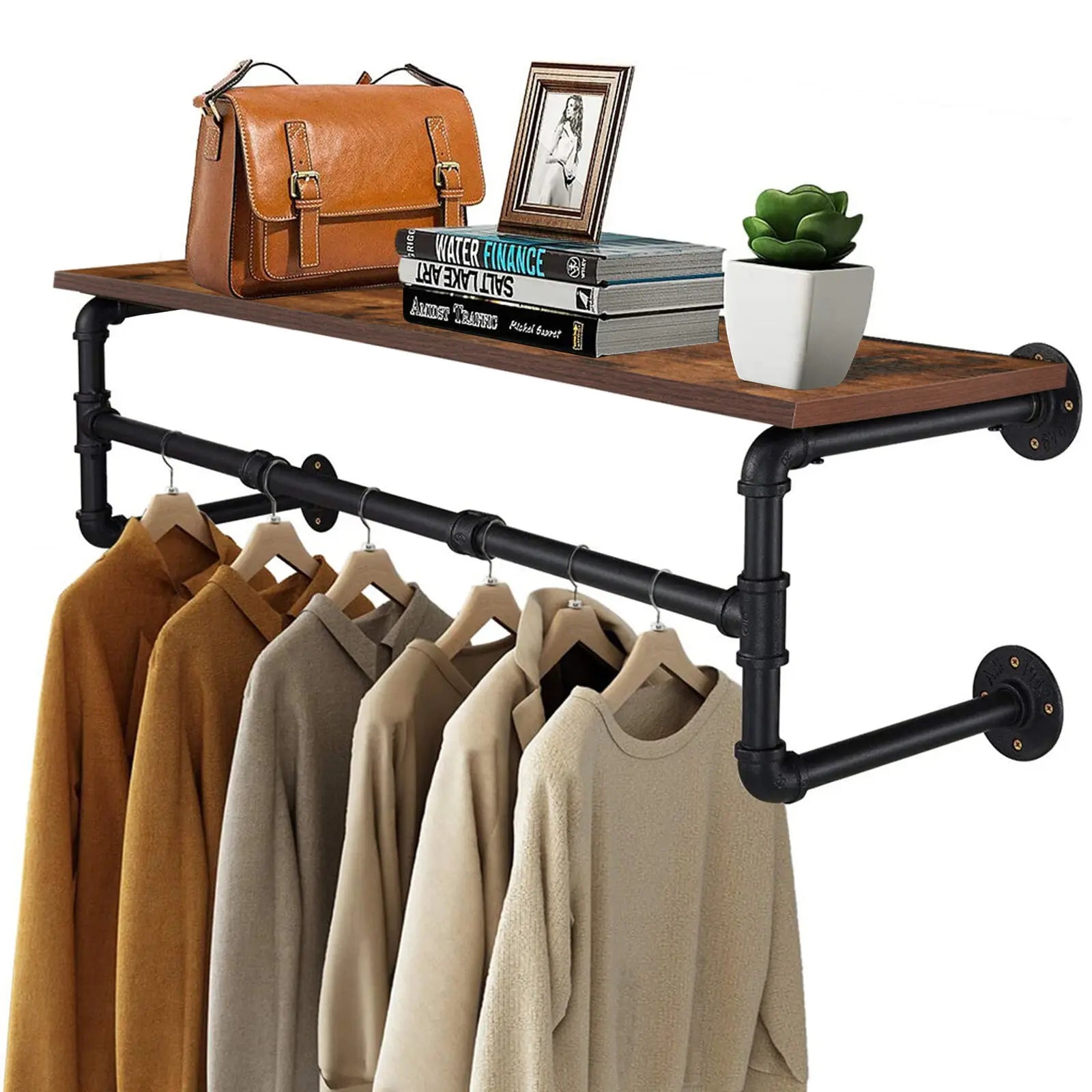Porte manteau industriel bois et métal