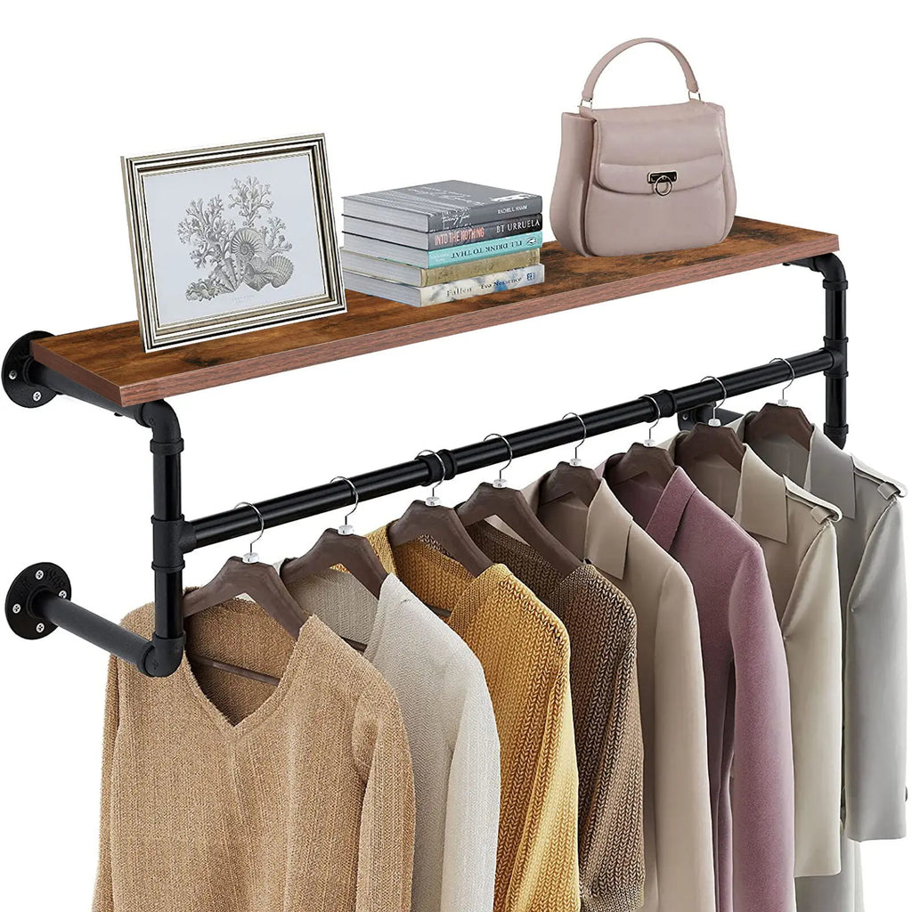 Porte manteau industriel bois et métal