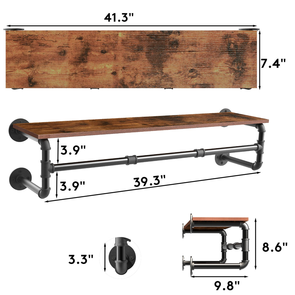 Porte manteau industriel bois et métal