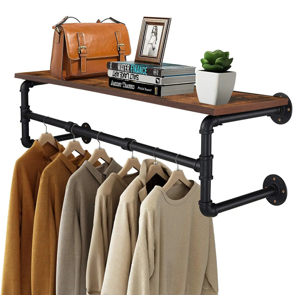 Porte manteau industriel bois et métal