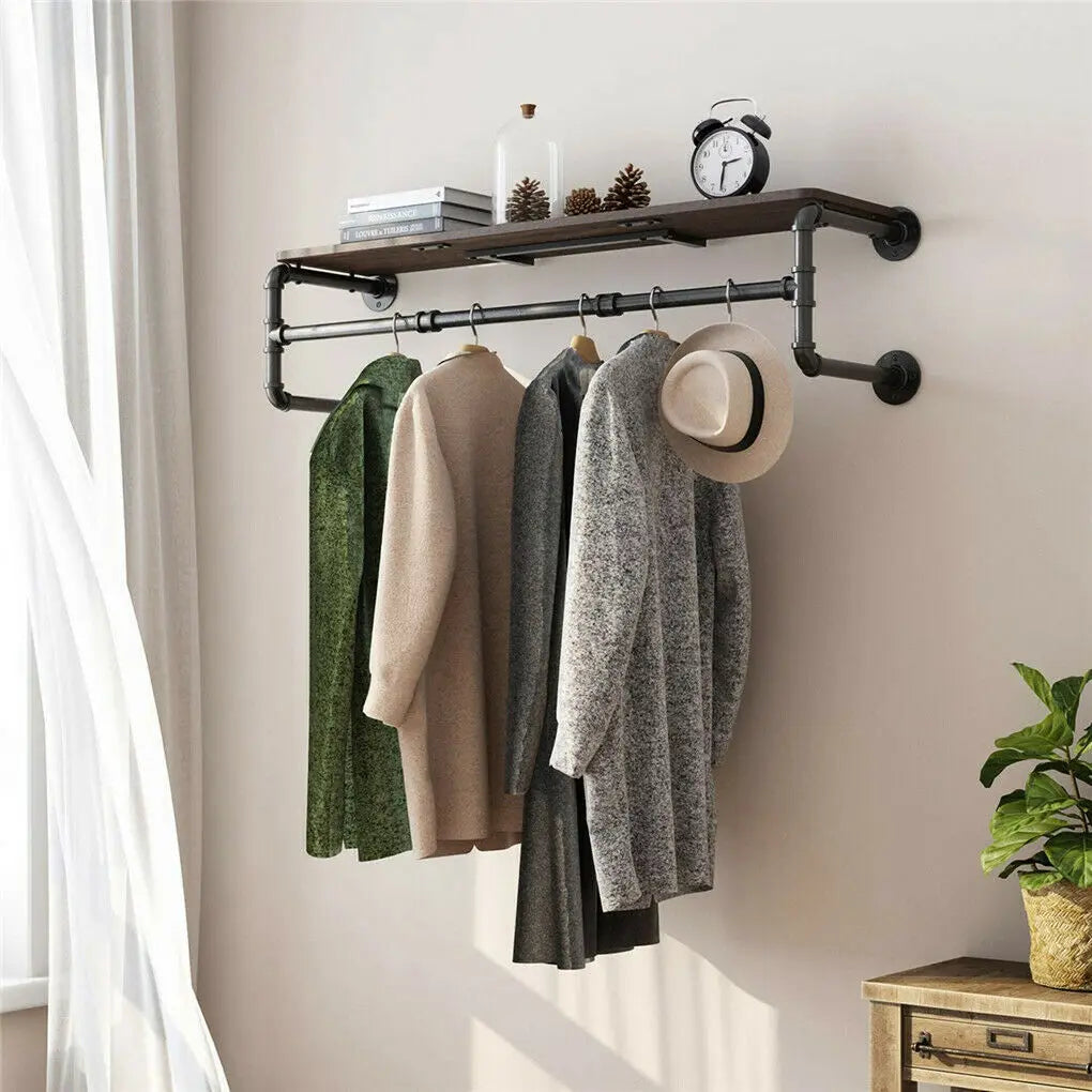Porte manteau industriel bois et métal