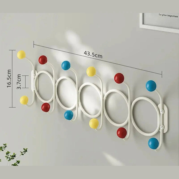Porte manteau mural crochets colorés